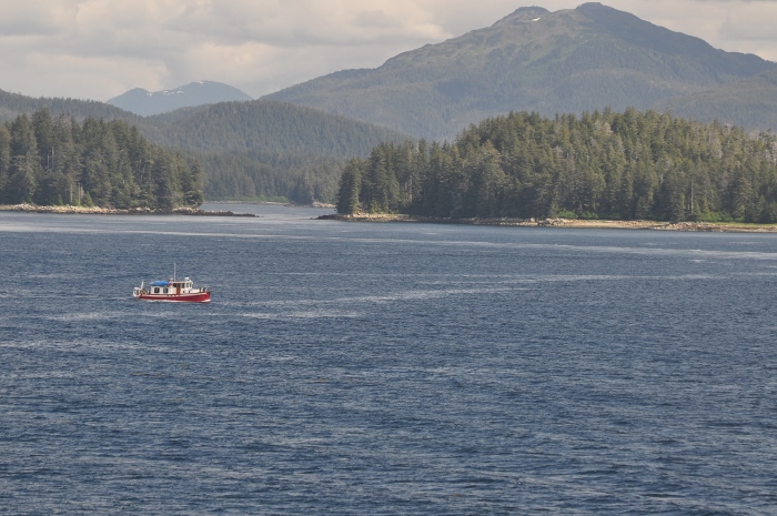 a small boat on the waterway